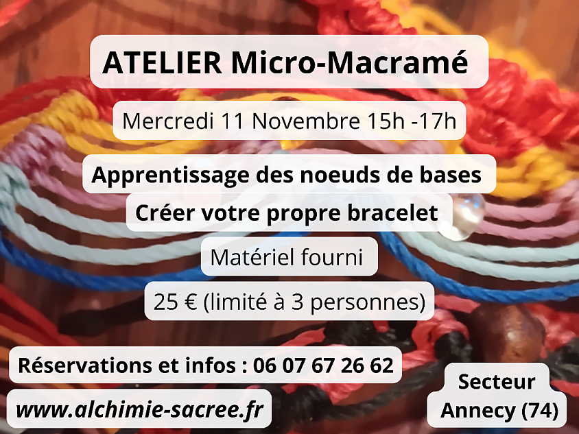 Atelier de création - les base du Micro Macramé